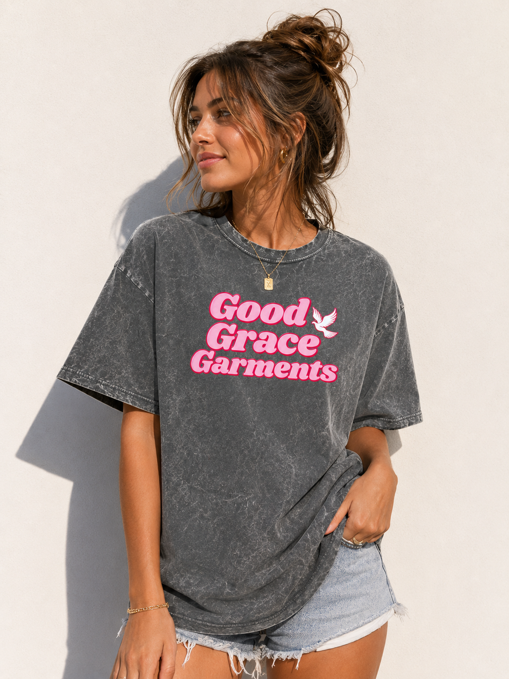 GGG Dove Vintage Washed Heavyweight Tee