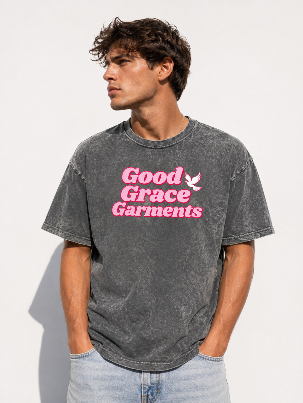 GGG Dove Vintage Washed Heavyweight Tee