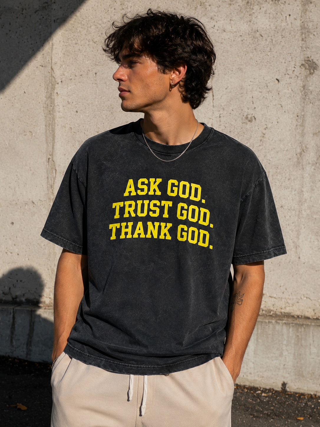 ASK GOD Premium Heavyweight Vintage Tee
