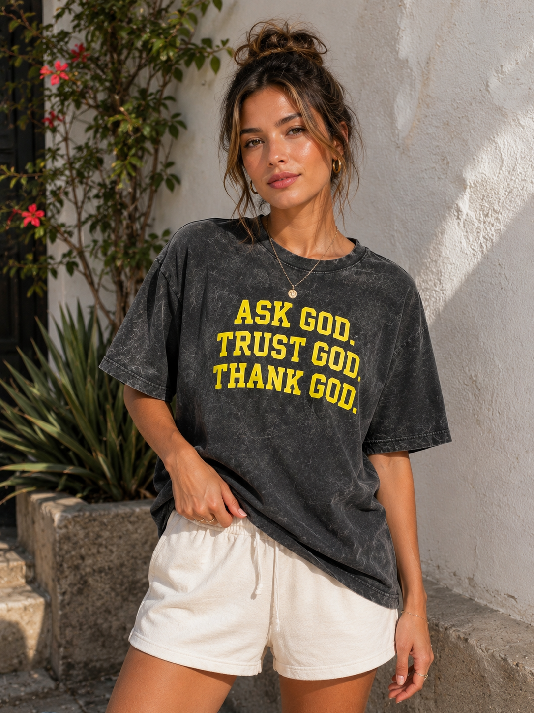 ASK GOD Premium Heavyweight Vintage Tee
