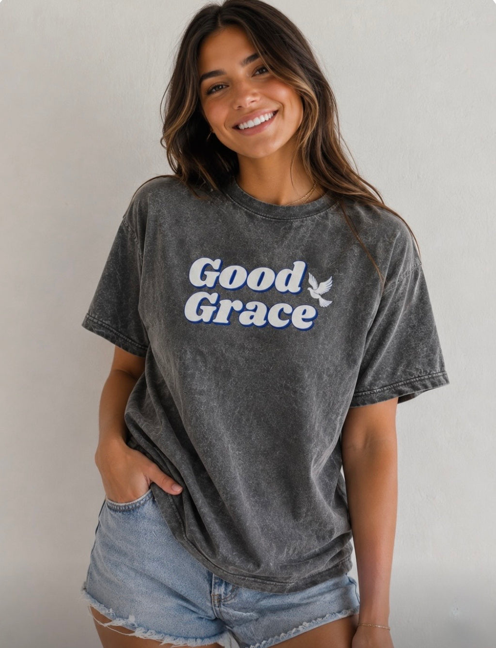DOVE & GRACE vintage washed heavyweight Tee