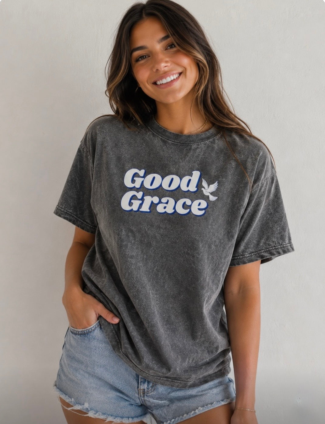 DOVE & GRACE vintage washed heavyweight Tee