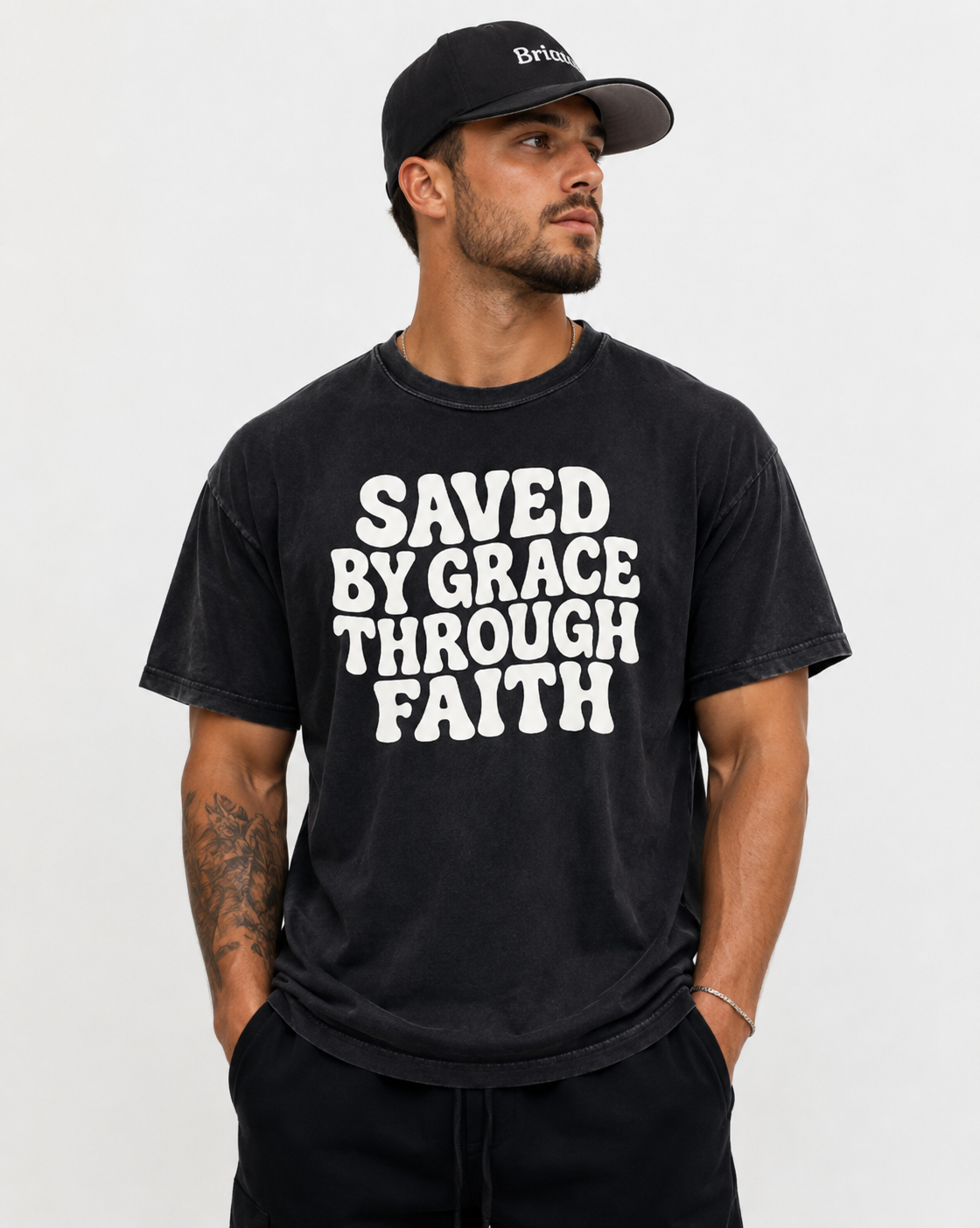 SAVED BY GRACE Premium Heavyweight Vintage Tee