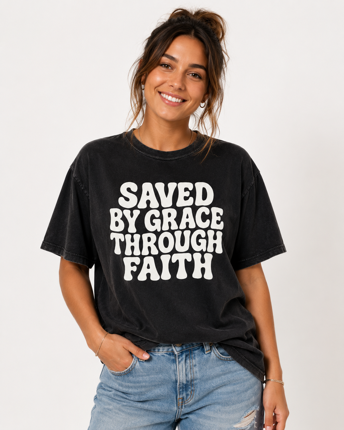 SAVED BY GRACE Premium Heavyweight Vintage Tee